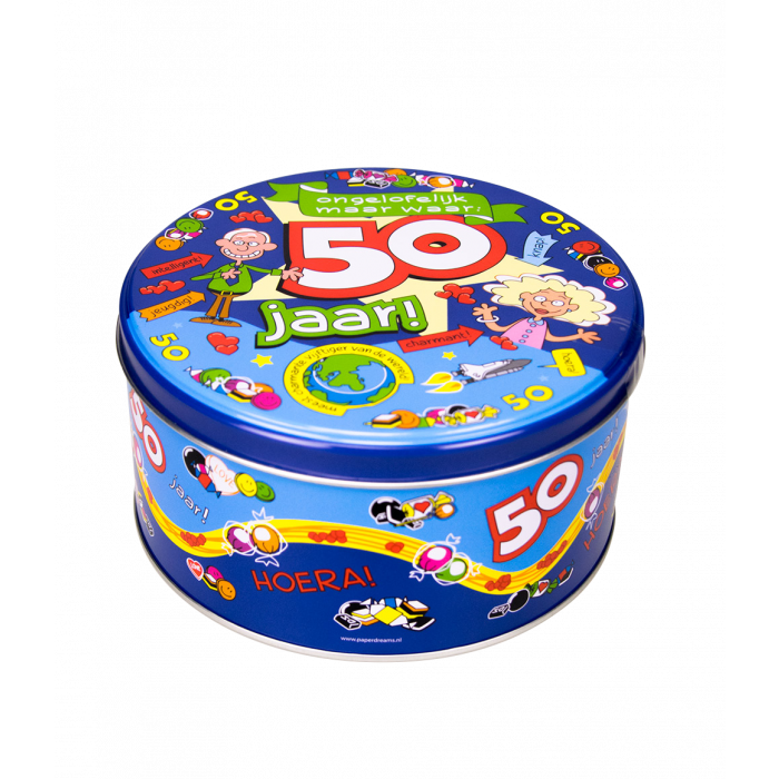 Scatola di caramelle ripiena 50 anni - 500 g