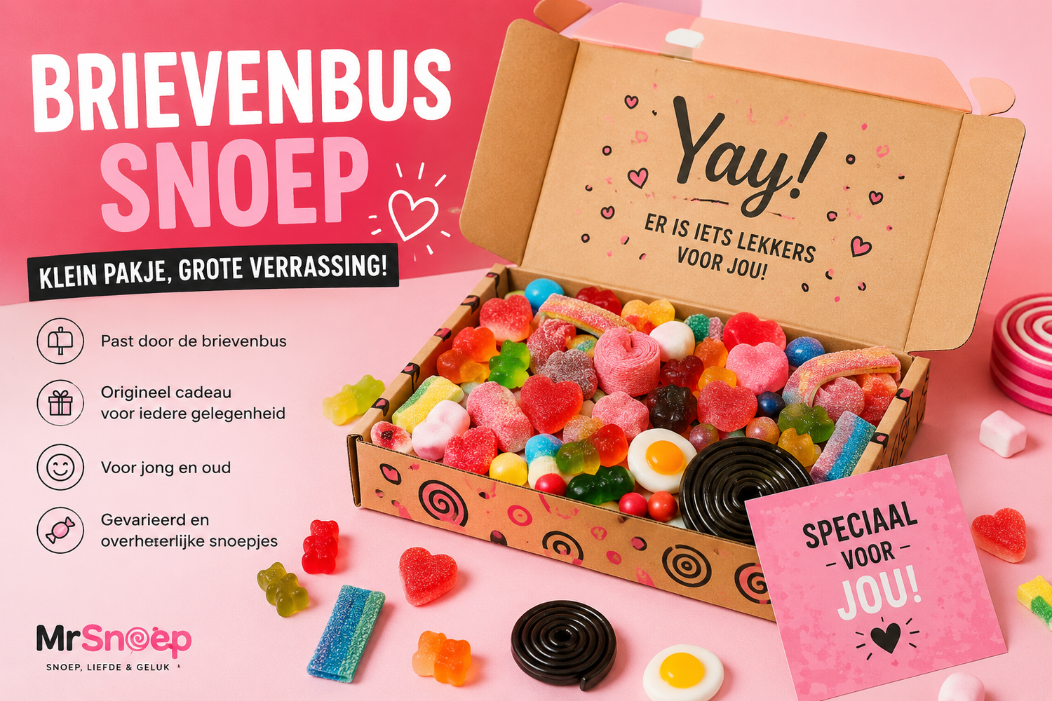 Brievenbus snoep: het leukste cadeau door de brievenbus