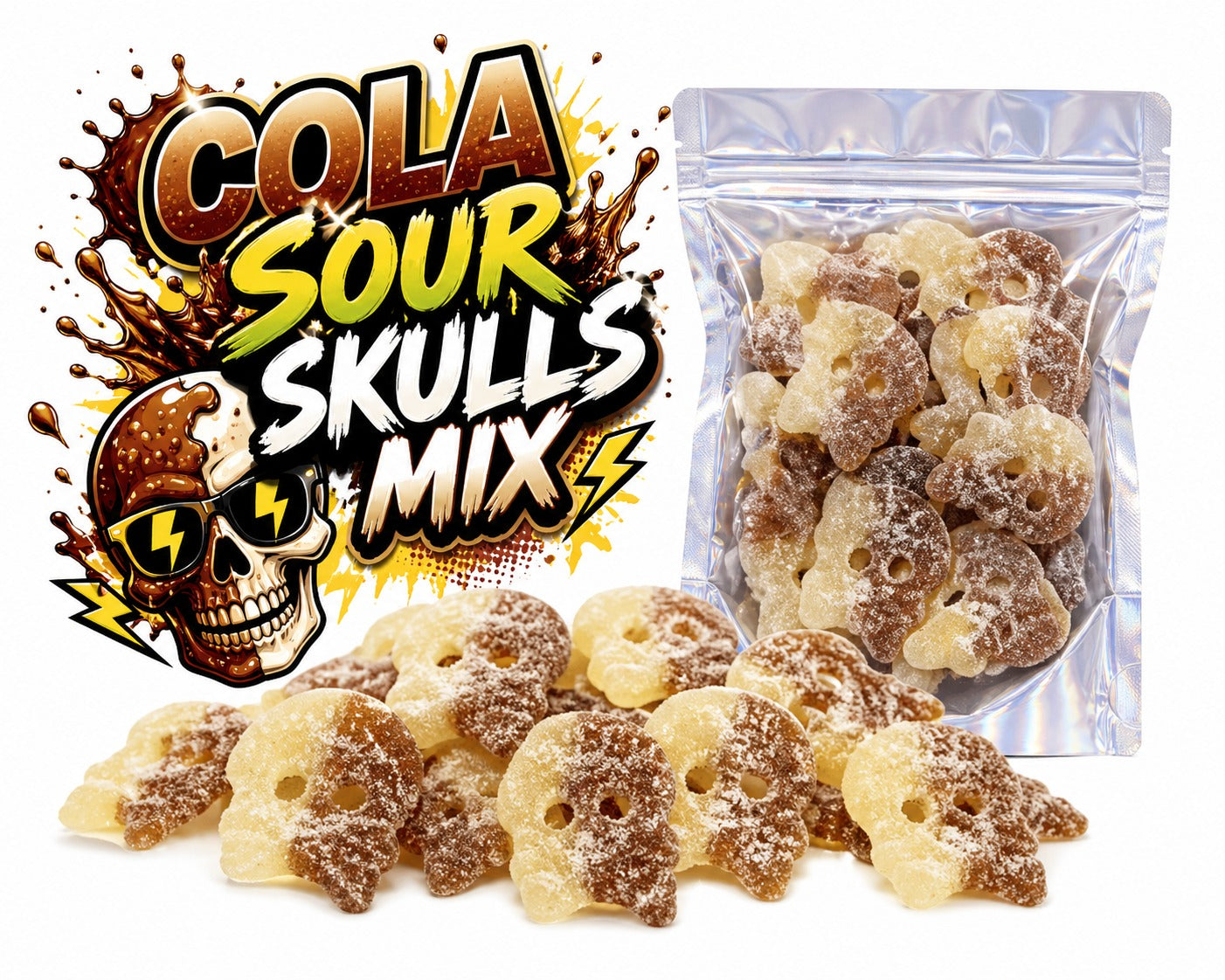 Bubs Teschi acidi alla cola 250 grammi