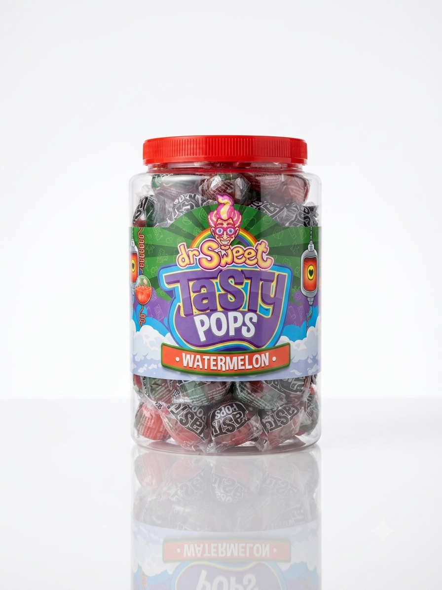 Dr. Sweet Tasty Pop Watermelon 70 stuks