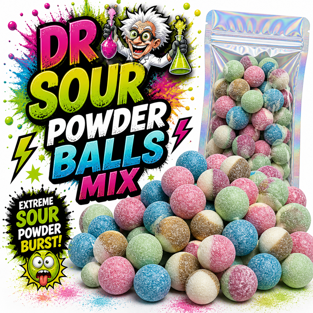Dr. Sour Mix di palline in polvere