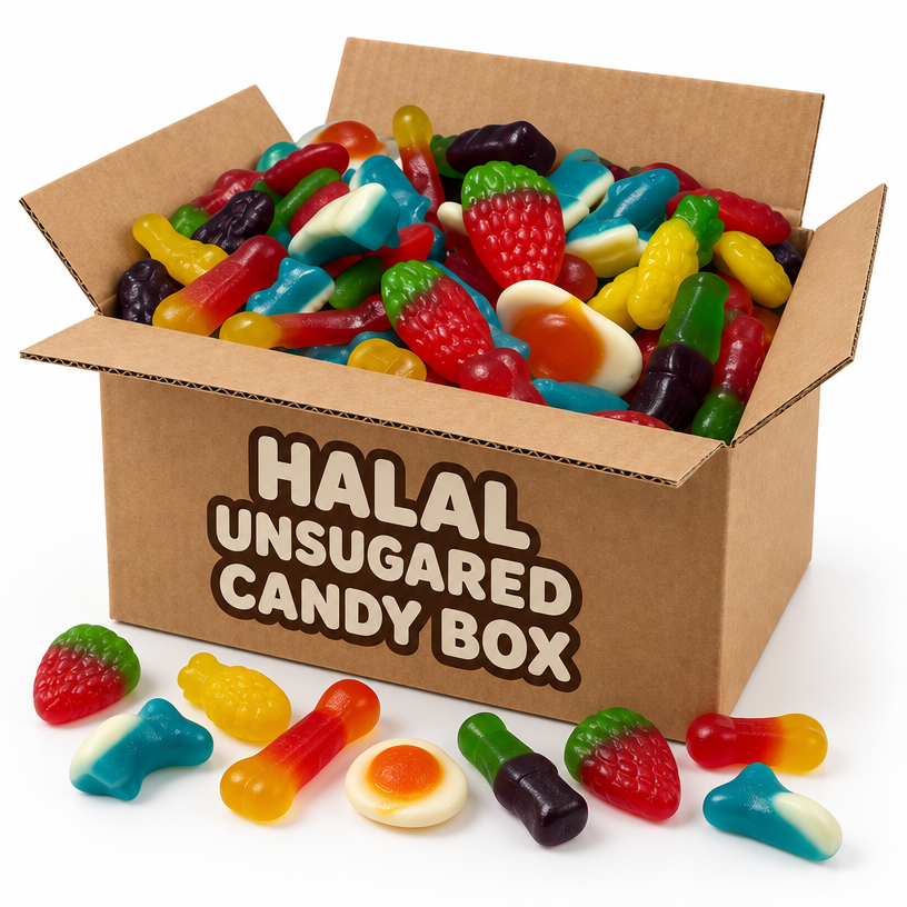 Box di caramelle Halal senza zucchero
