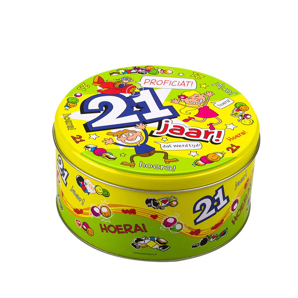 Scatola di caramelle ripiena 21 anni - 500 g