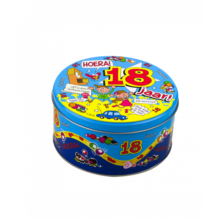 Scatola di caramelle ripiena 18 anni - 500 g